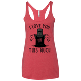 T-Shirts Vintage Red / X-Small This much Women's Triblend Racerback Tank