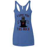 T-Shirts Vintage Royal / X-Small This much Women's Triblend Racerback Tank