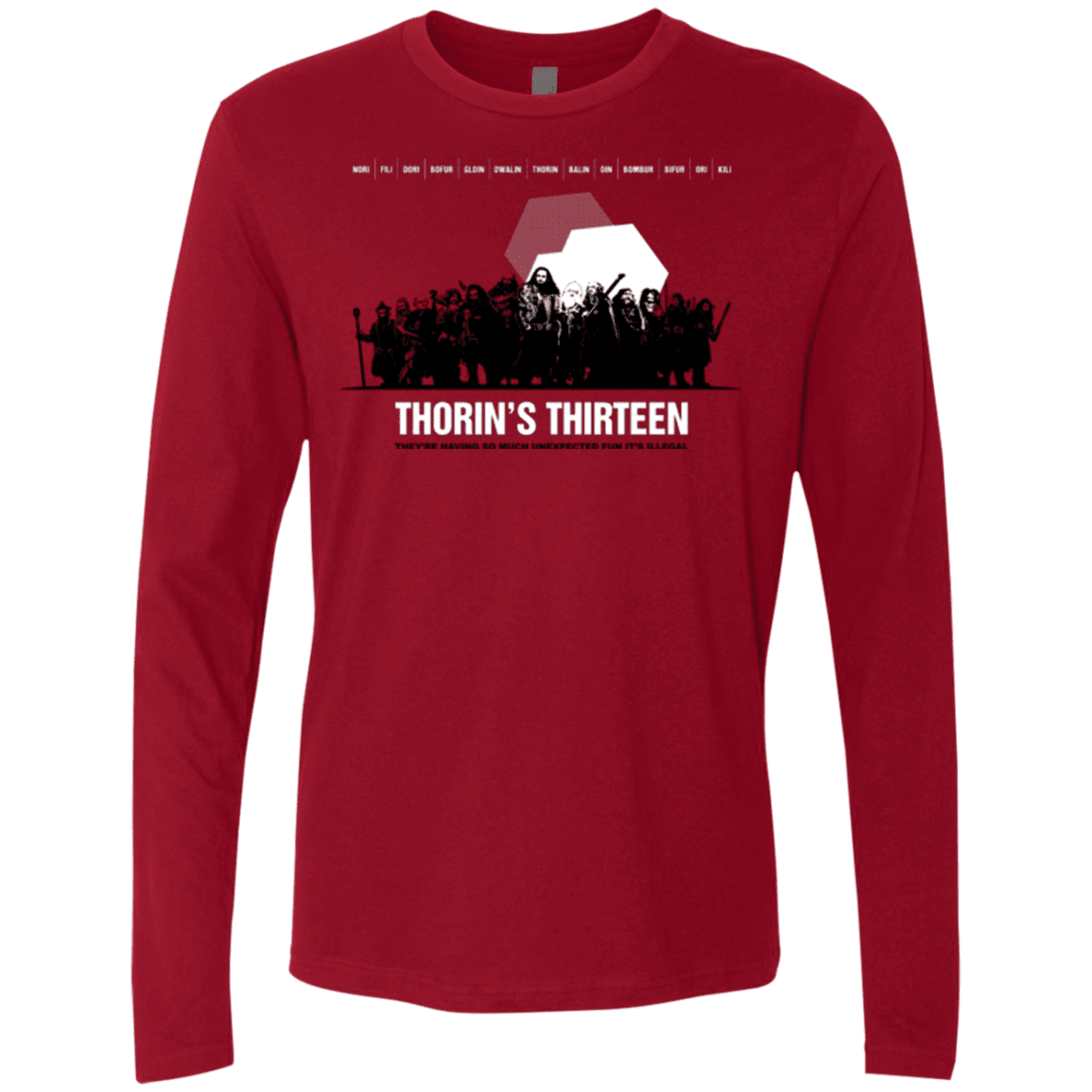 T-Shirts Cardinal / Small Thorin's Thirteen Men's Premium Long Sleeve