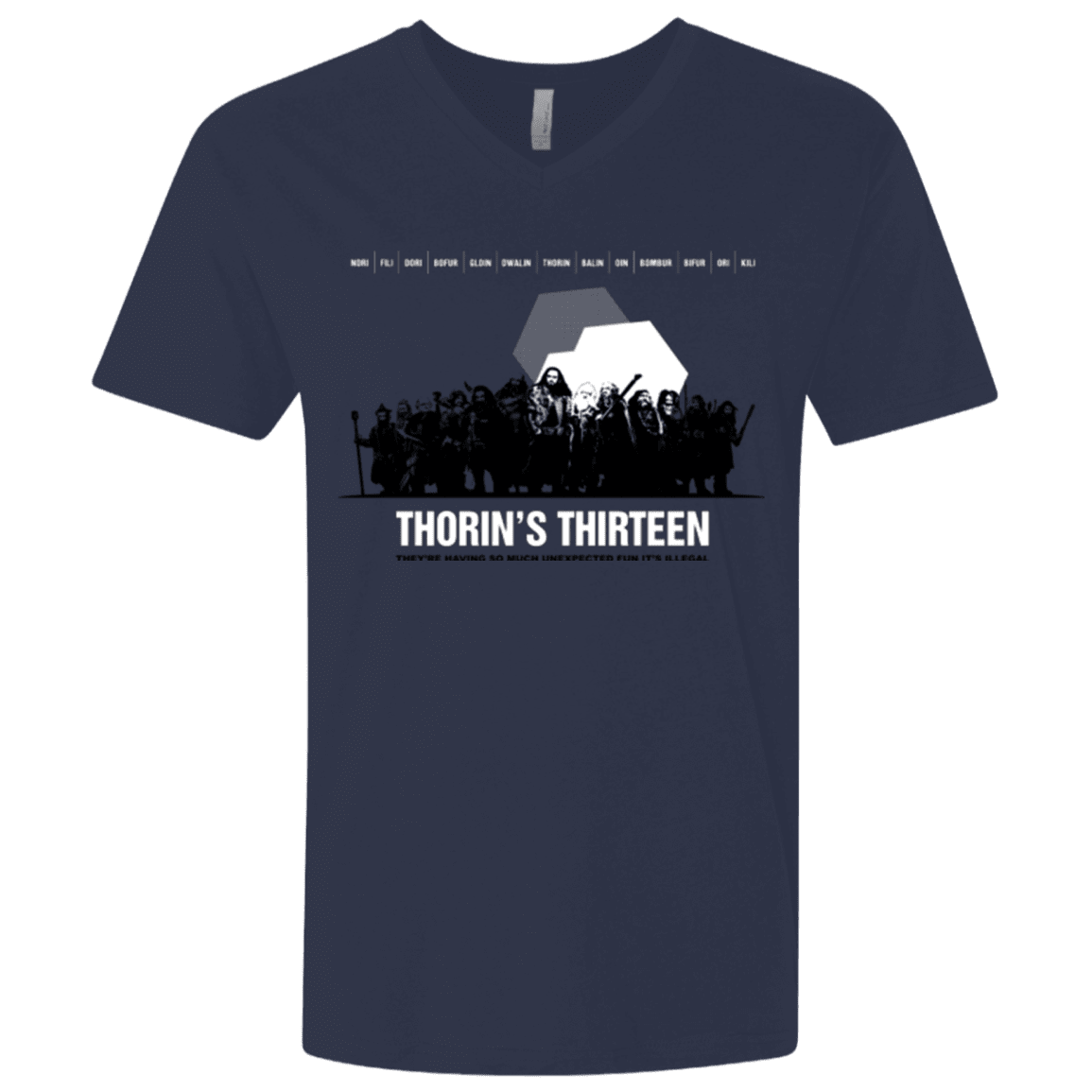 T-Shirts Midnight Navy / X-Small Thorin's Thirteen Men's Premium V-Neck