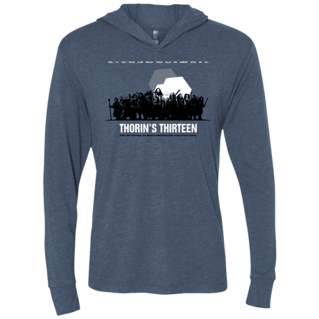 T-Shirts Indigo / X-Small Thorin's Thirteen Triblend Long Sleeve Hoodie Tee