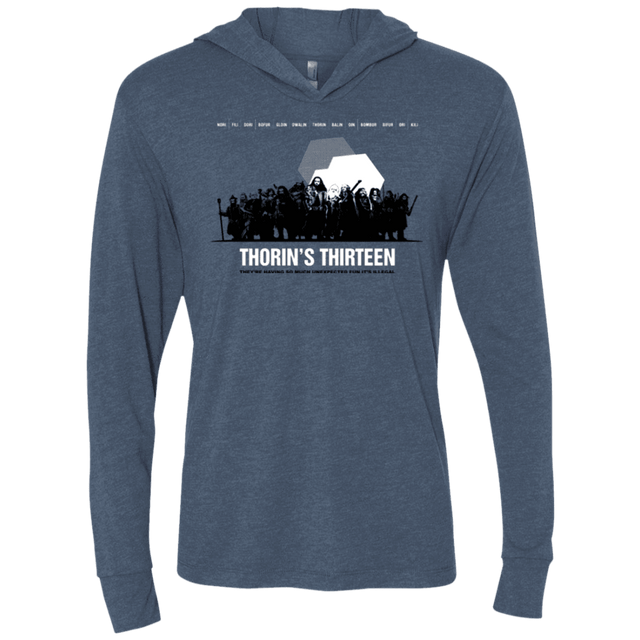 T-Shirts Indigo / X-Small Thorin's Thirteen Triblend Long Sleeve Hoodie Tee