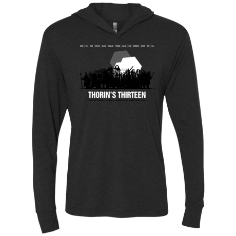 T-Shirts Vintage Black / X-Small Thorin's Thirteen Triblend Long Sleeve Hoodie Tee