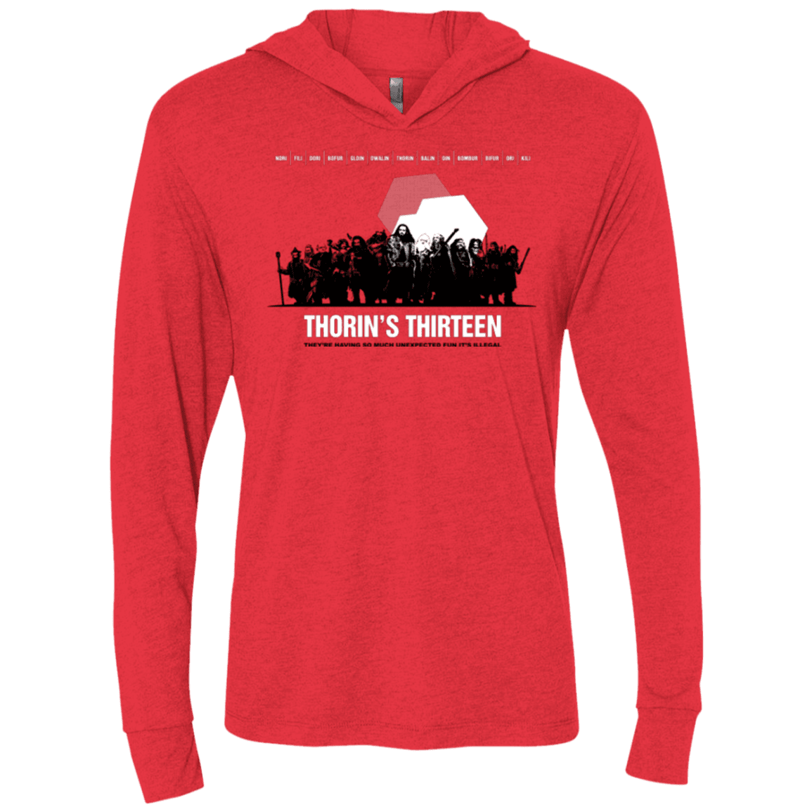 T-Shirts Vintage Red / X-Small Thorin's Thirteen Triblend Long Sleeve Hoodie Tee