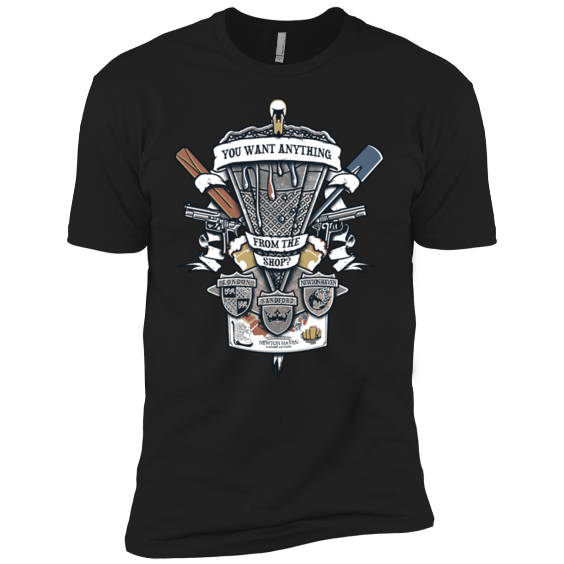 T-Shirts Black / YXS Three Cornetto's Crest Boys Premium T-Shirt