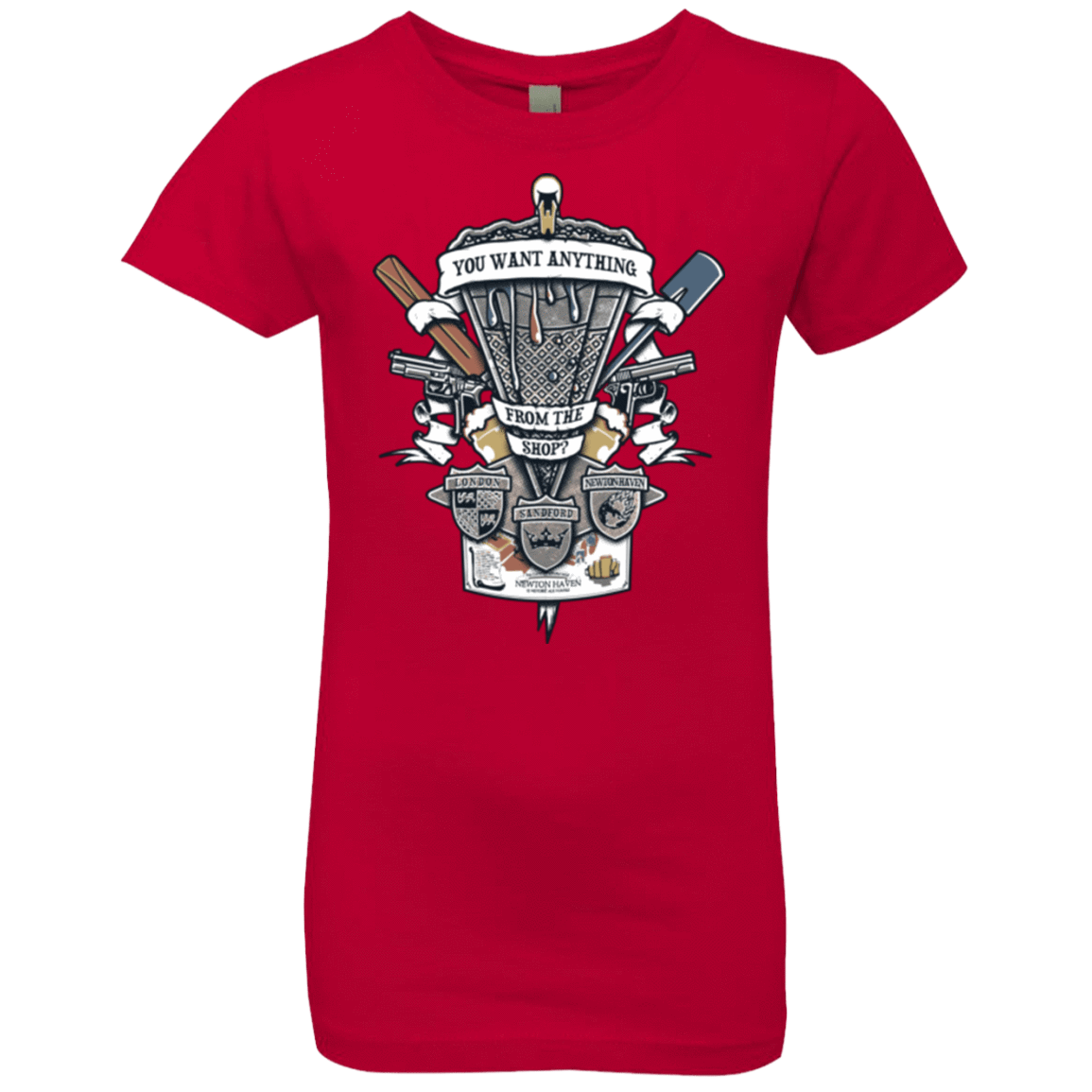 T-Shirts Red / YXS Three Cornetto's Crest Girls Premium T-Shirt