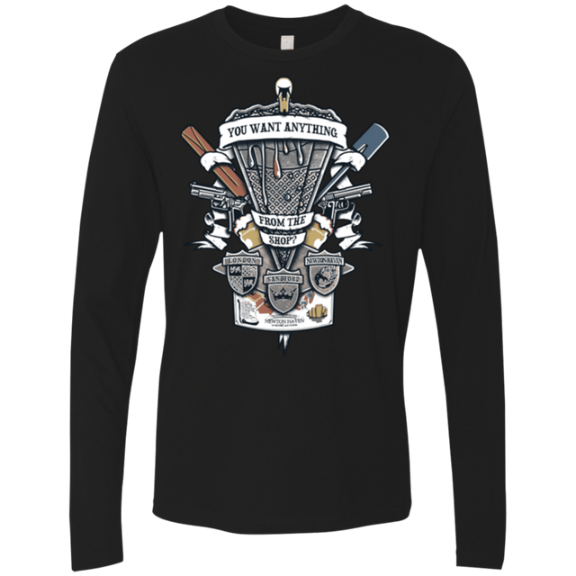 T-Shirts Black / Small Three Cornetto's Crest Men's Premium Long Sleeve