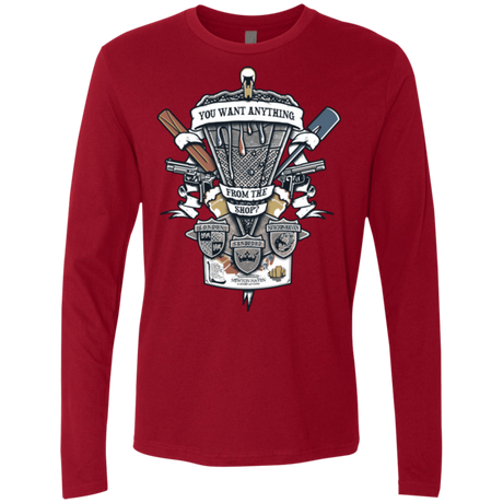 T-Shirts Cardinal / Small Three Cornetto's Crest Men's Premium Long Sleeve