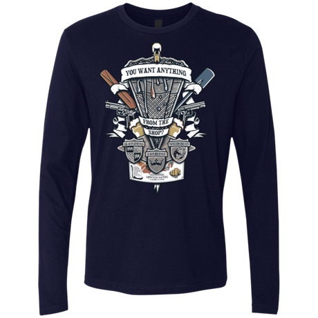 T-Shirts Midnight Navy / Small Three Cornetto's Crest Men's Premium Long Sleeve
