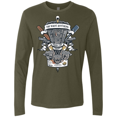 T-Shirts Military Green / Small Three Cornetto's Crest Men's Premium Long Sleeve