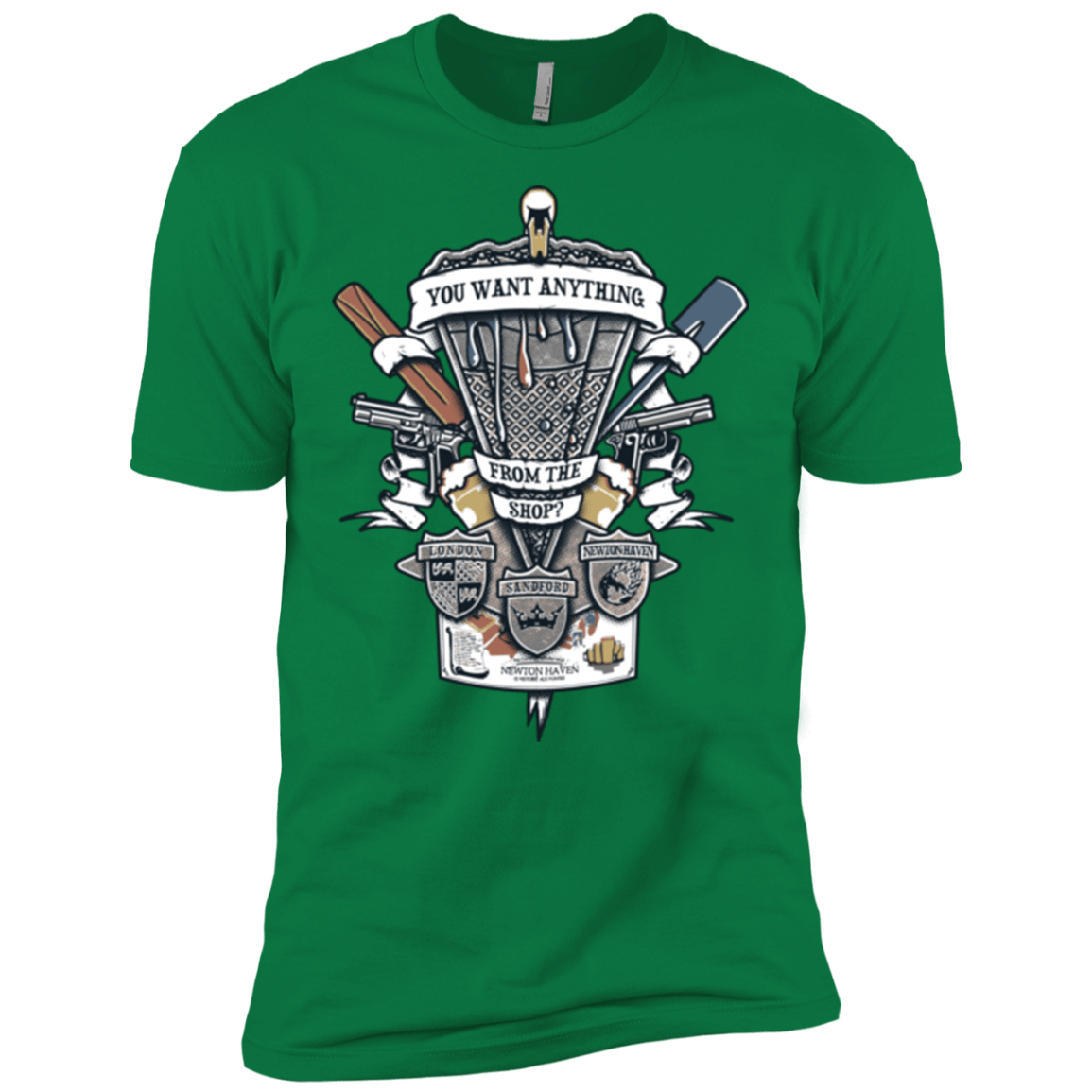 T-Shirts Kelly Green / X-Small Three Cornetto's Crest Men's Premium T-Shirt