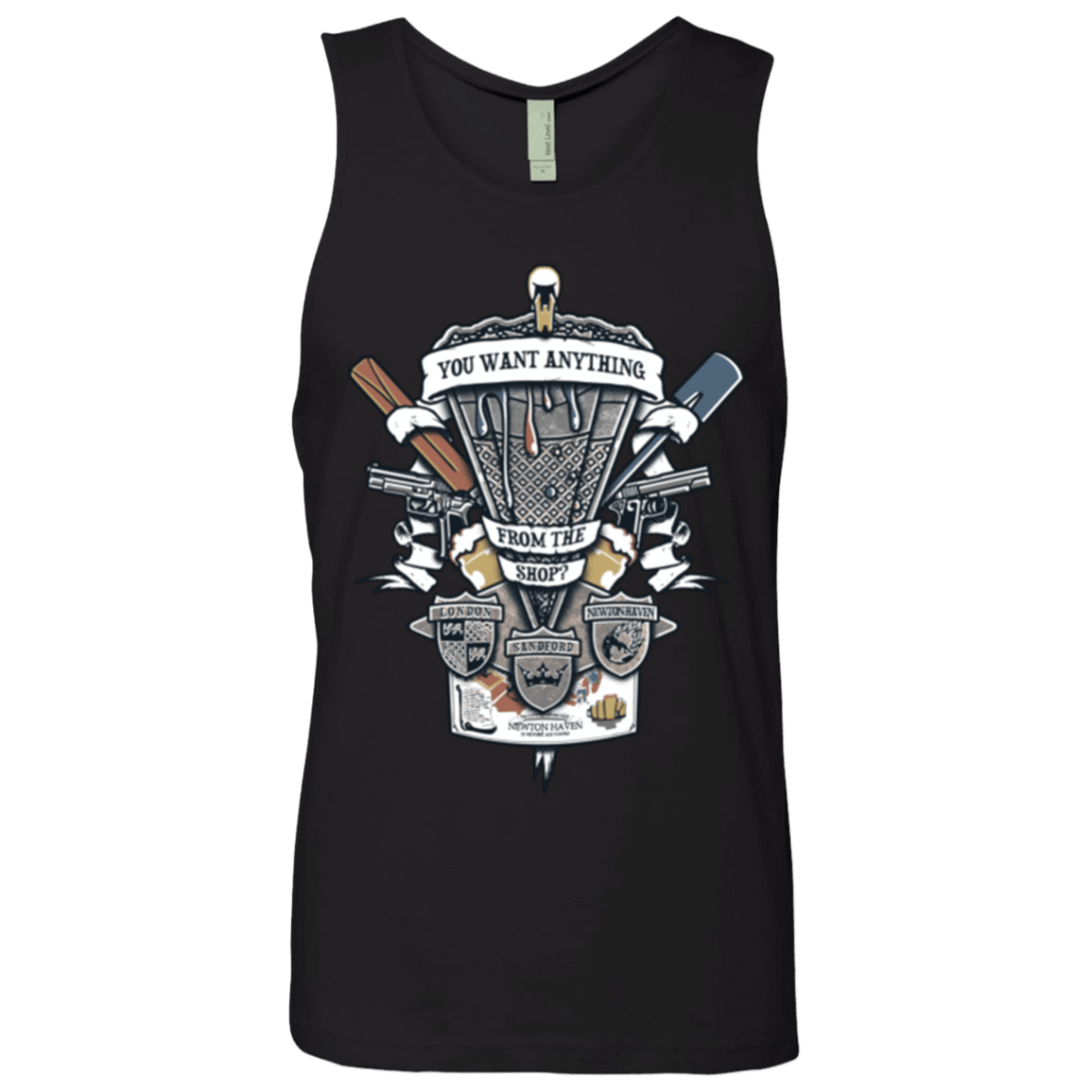 T-Shirts Black / Small Three Cornetto's Crest Men's Premium Tank Top