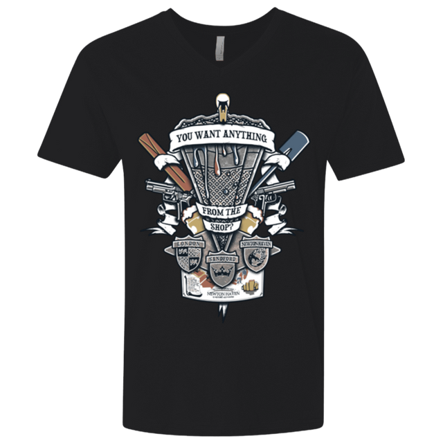 T-Shirts Black / X-Small Three Cornetto's Crest Men's Premium V-Neck