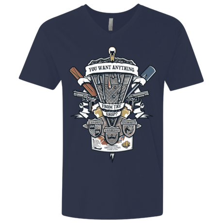 T-Shirts Midnight Navy / X-Small Three Cornetto's Crest Men's Premium V-Neck