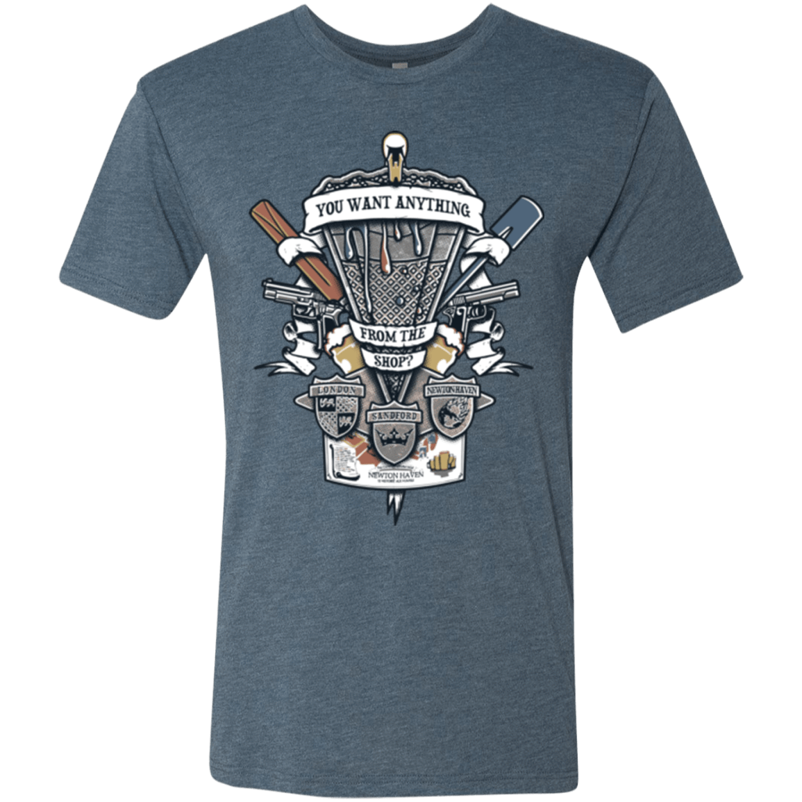 T-Shirts Indigo / Small Three Cornetto's Crest Men's Triblend T-Shirt