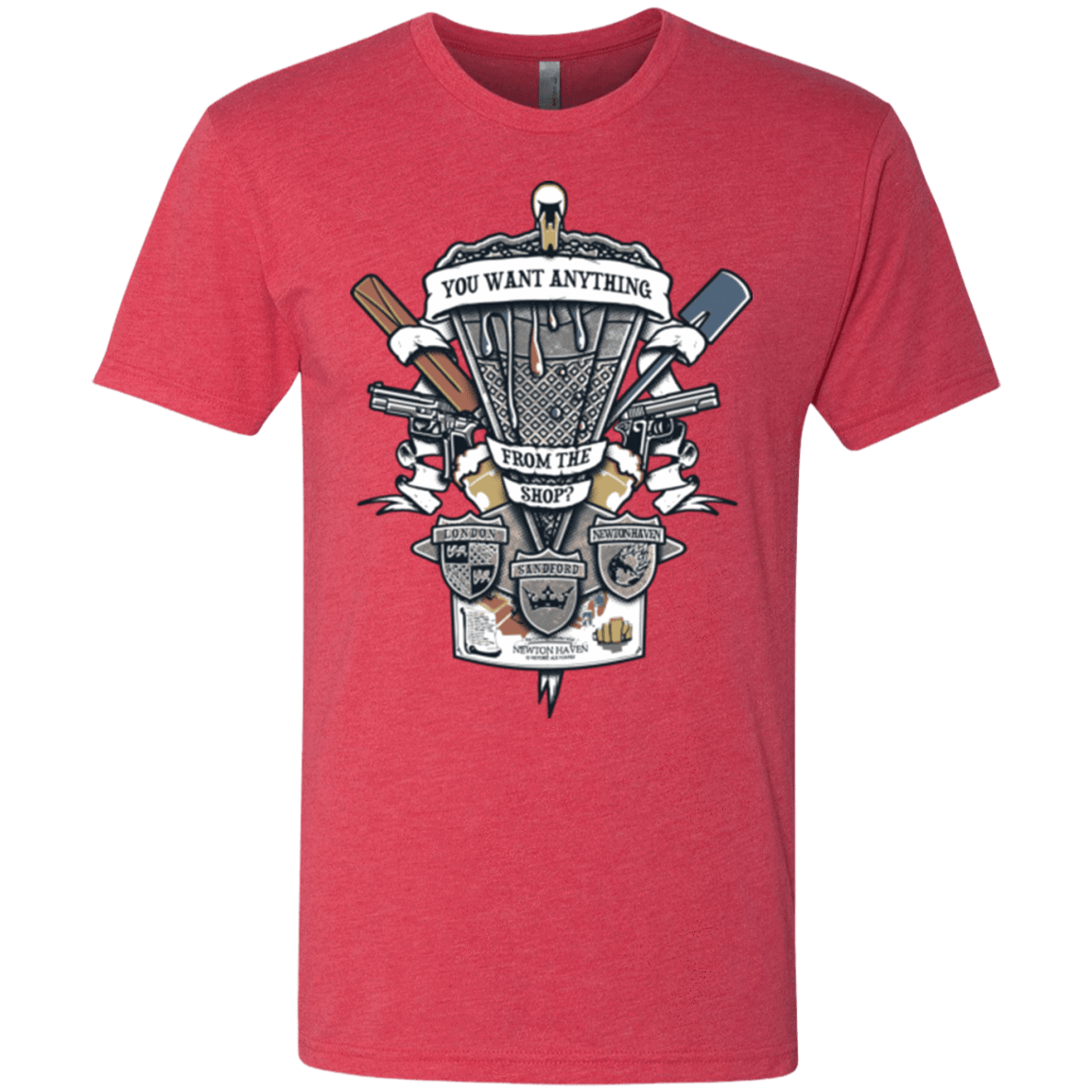 T-Shirts Vintage Red / Small Three Cornetto's Crest Men's Triblend T-Shirt