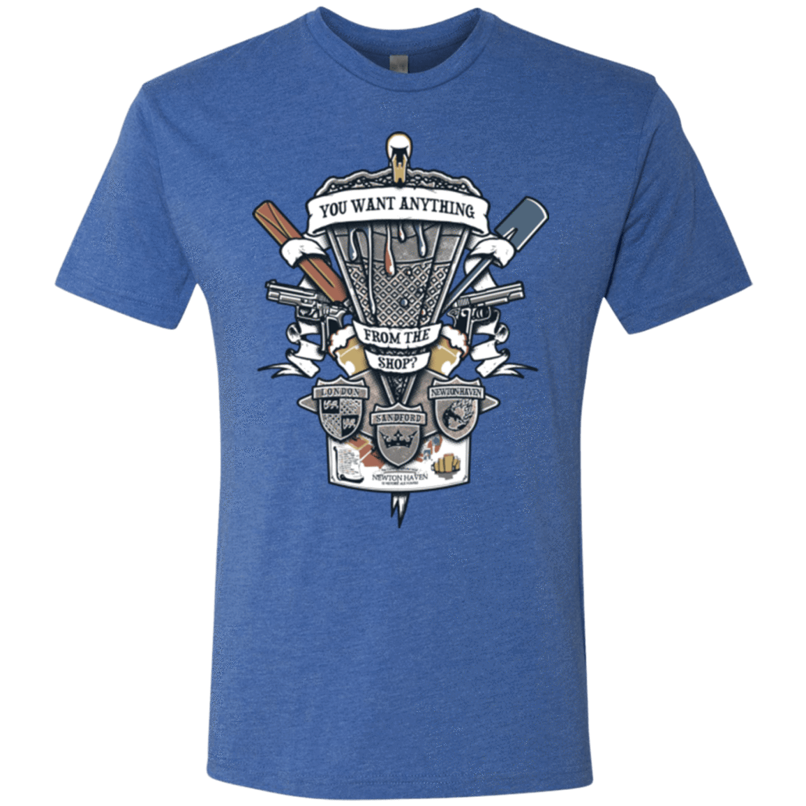 T-Shirts Vintage Royal / Small Three Cornetto's Crest Men's Triblend T-Shirt