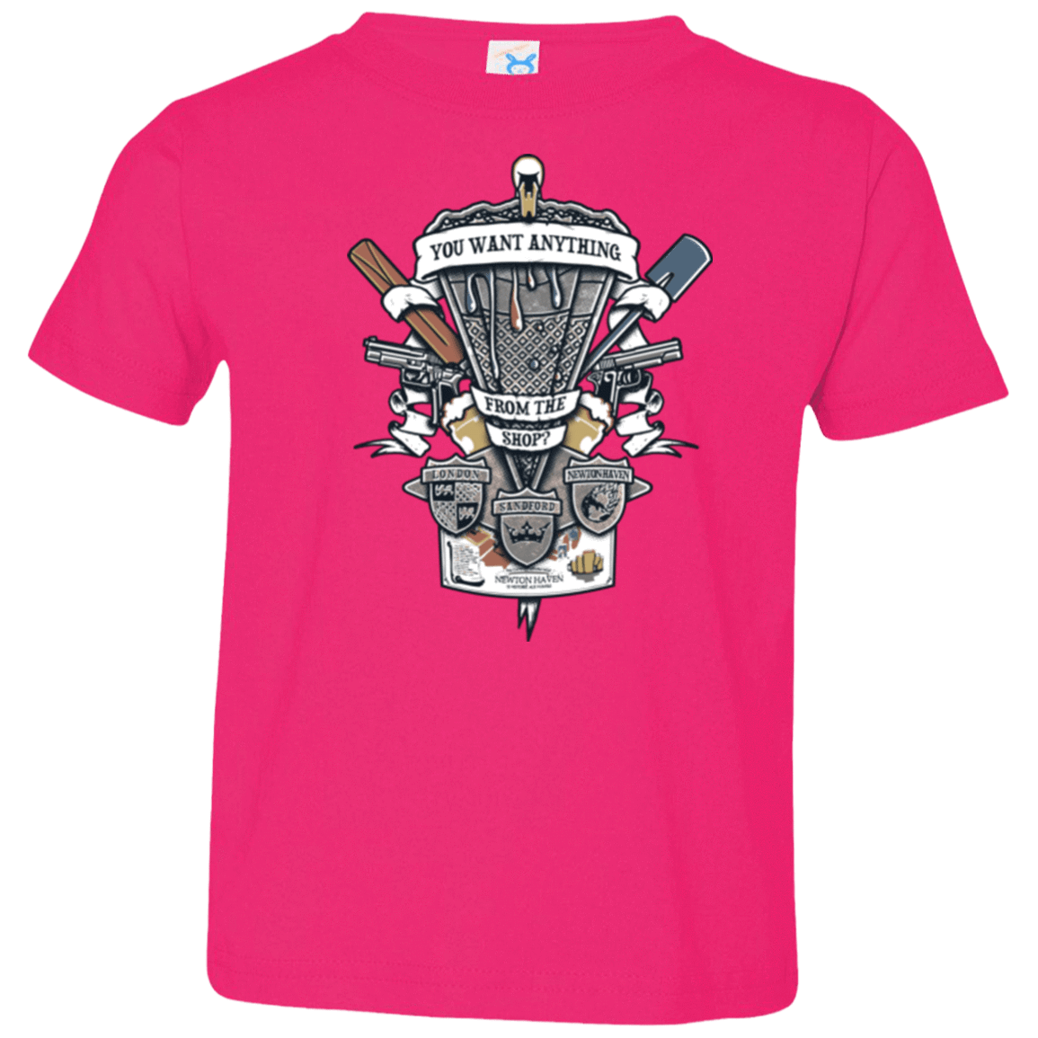 T-Shirts Hot Pink / 2T Three Cornetto's Crest Toddler Premium T-Shirt