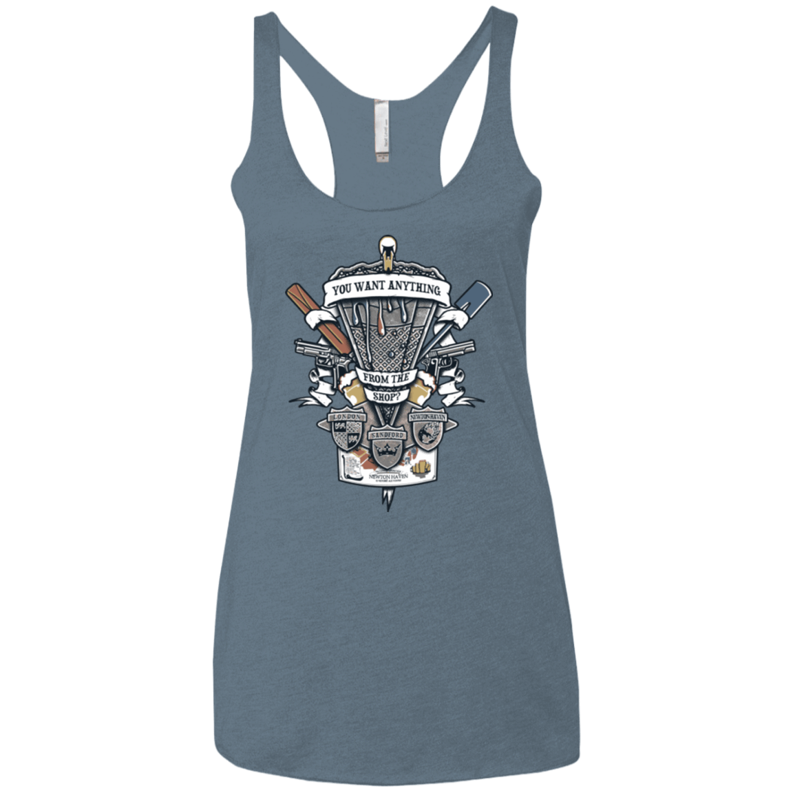 T-Shirts Indigo / X-Small Three Cornetto's Crest Women's Triblend Racerback Tank
