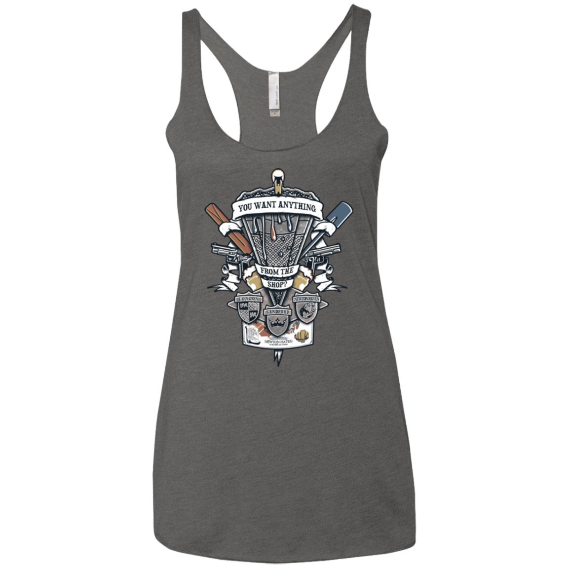 T-Shirts Premium Heather / X-Small Three Cornetto's Crest Women's Triblend Racerback Tank