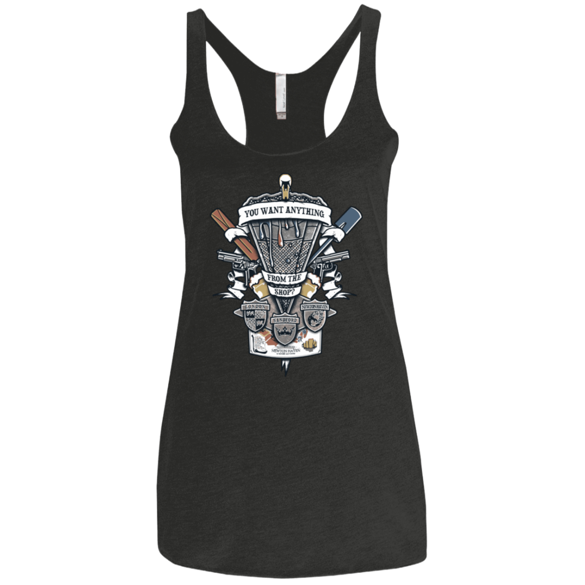 T-Shirts Vintage Black / X-Small Three Cornetto's Crest Women's Triblend Racerback Tank