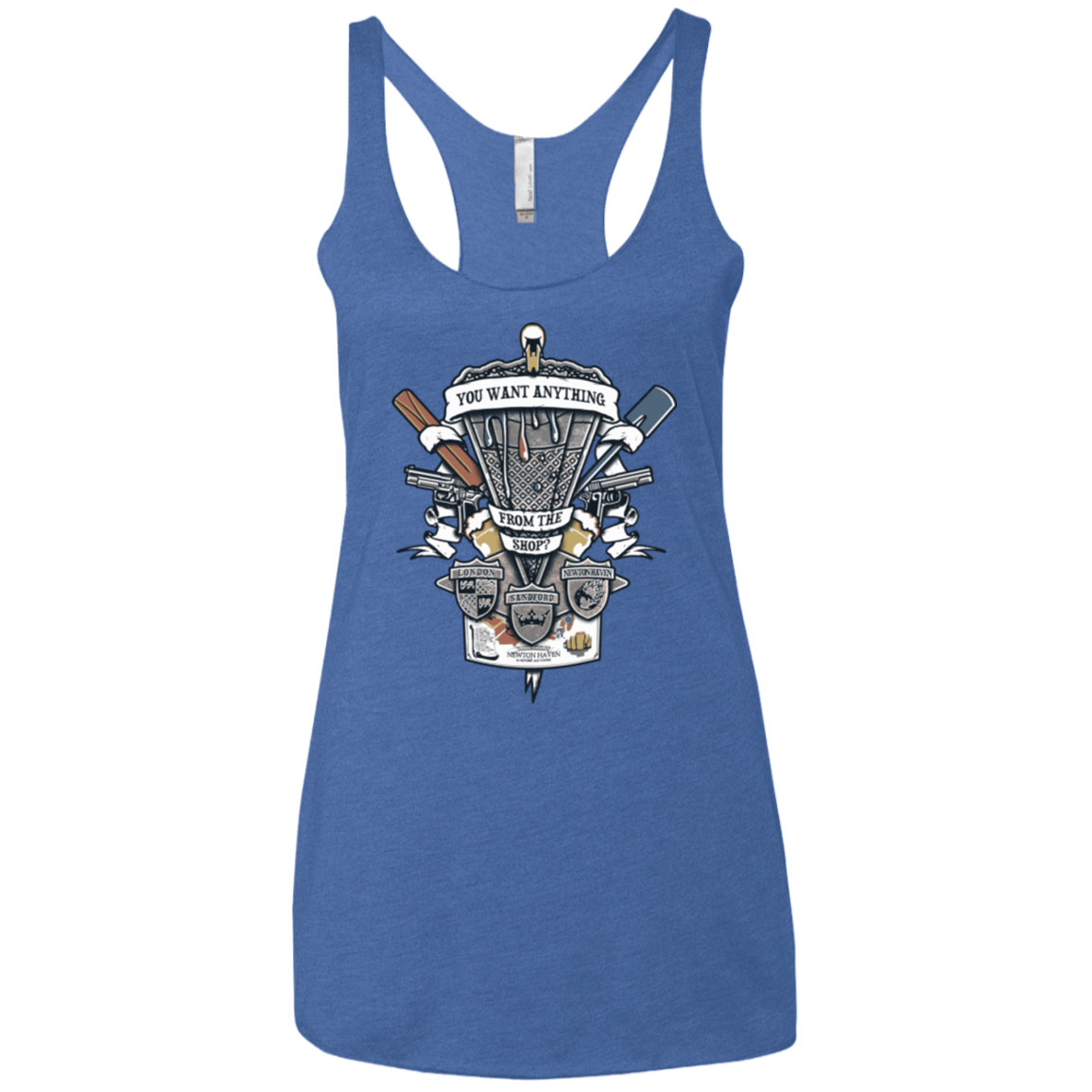 T-Shirts Vintage Royal / X-Small Three Cornetto's Crest Women's Triblend Racerback Tank