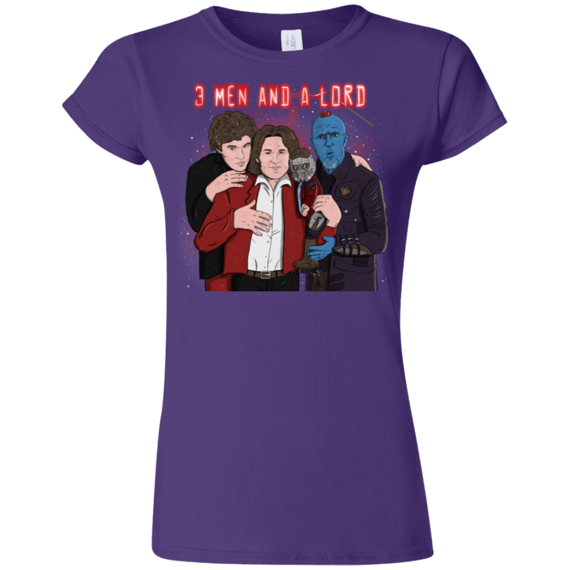 T-Shirts Purple / S Three Men and a Lord Junior Slimmer-Fit T-Shirt