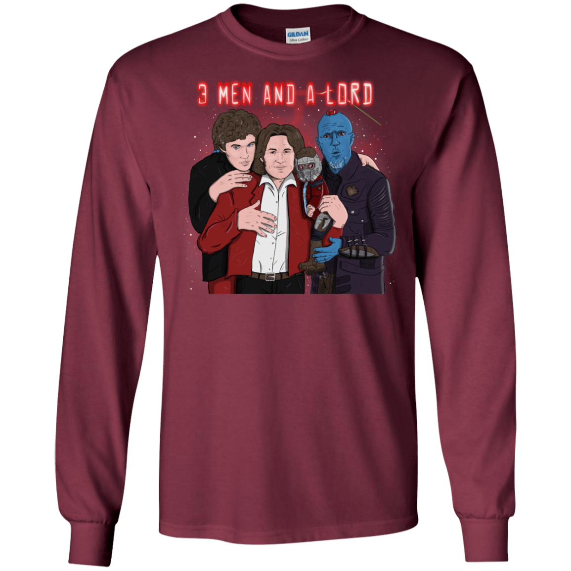 T-Shirts Maroon / S Three Men and a Lord Men's Long Sleeve T-Shirt