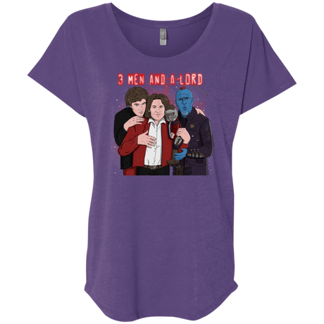 T-Shirts Purple Rush / X-Small Three Men and a Lord Triblend Dolman Sleeve