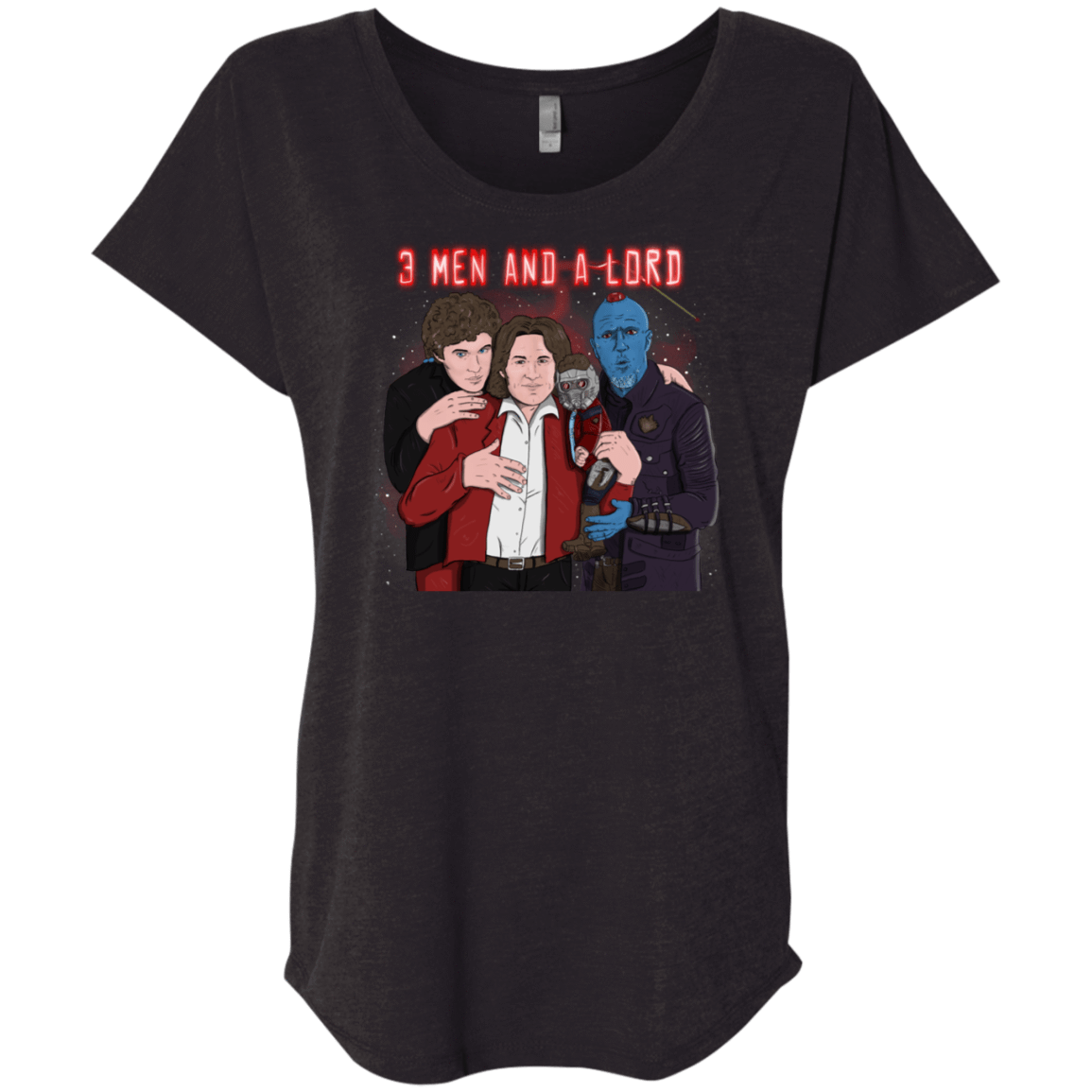 T-Shirts Vintage Black / X-Small Three Men and a Lord Triblend Dolman Sleeve