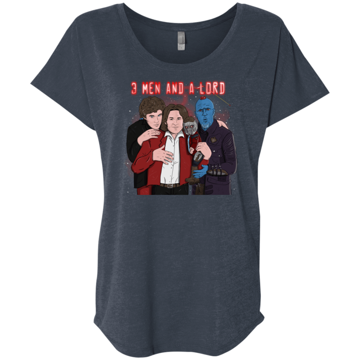 T-Shirts Vintage Navy / X-Small Three Men and a Lord Triblend Dolman Sleeve