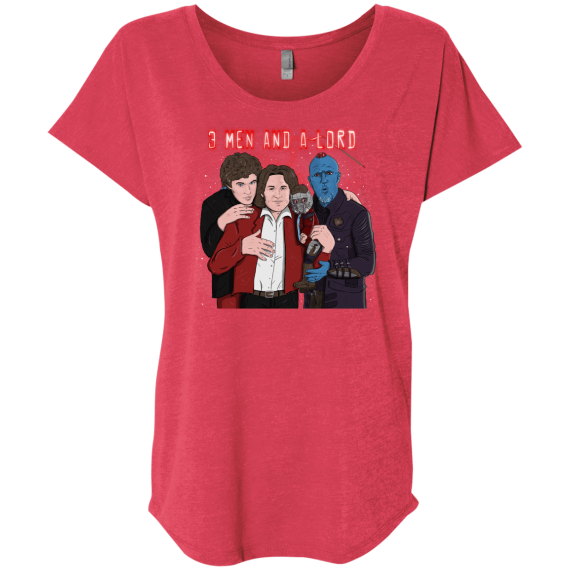 T-Shirts Vintage Red / X-Small Three Men and a Lord Triblend Dolman Sleeve
