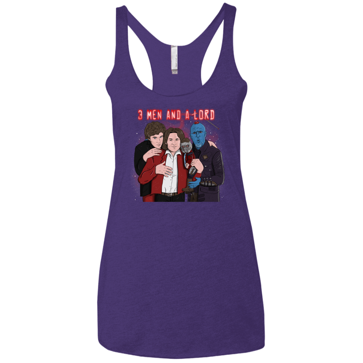 T-Shirts Purple Rush / X-Small Three Men and a Lord Women's Triblend Racerback Tank