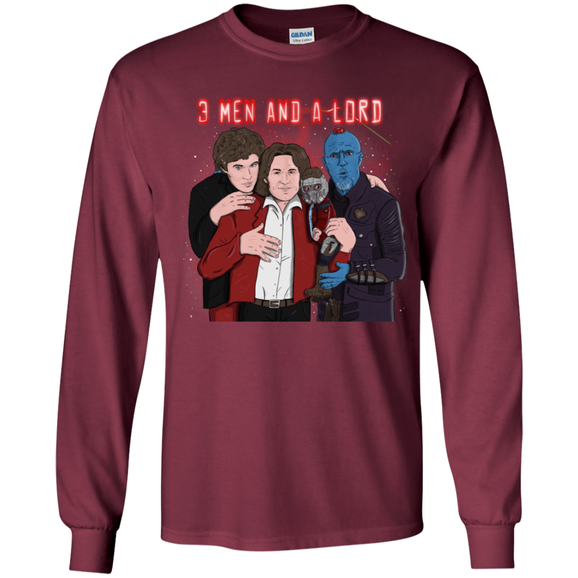 T-Shirts Maroon / YS Three Men and a Lord Youth Long Sleeve T-Shirt