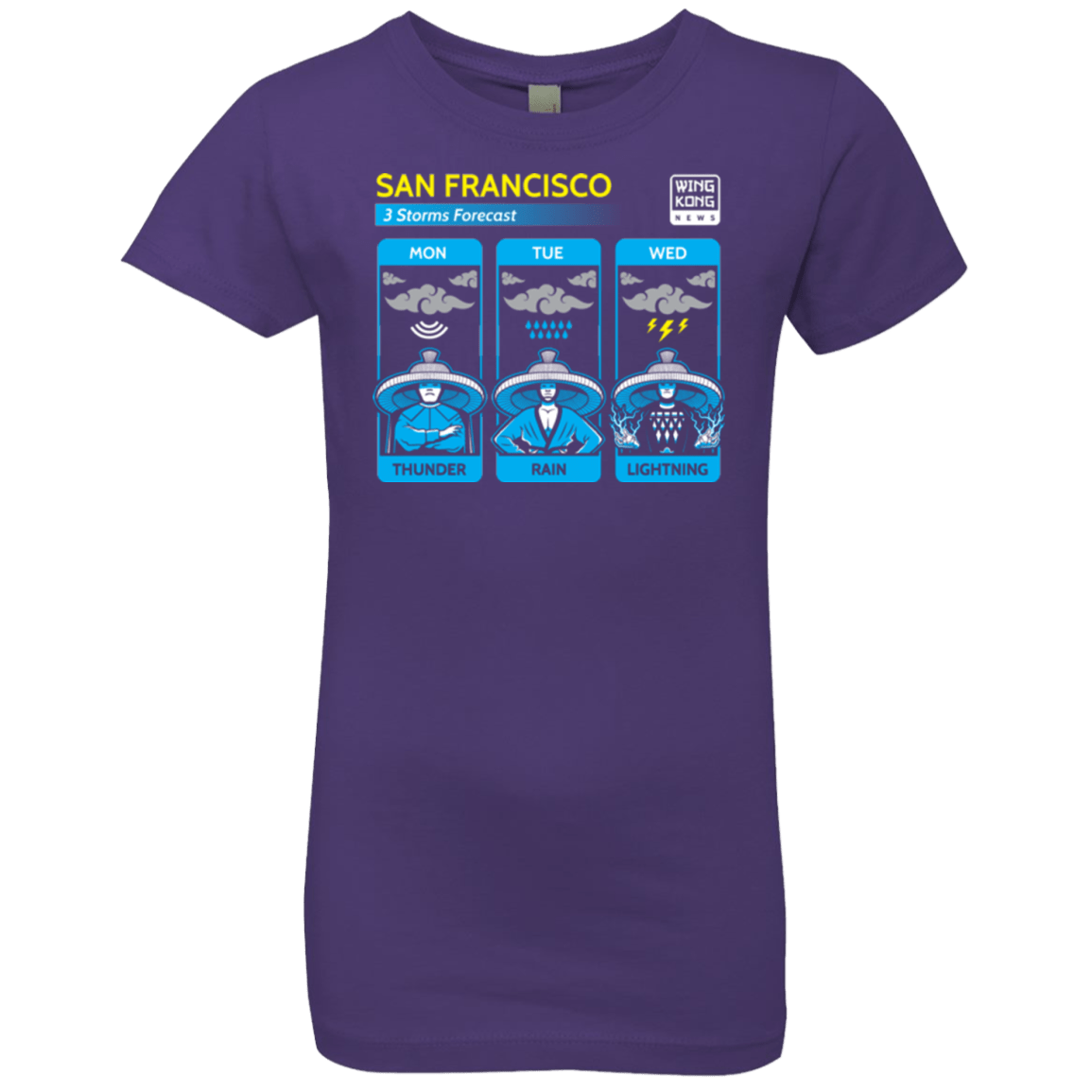 T-Shirts Purple Rush / YXS Three Storms Girls Premium T-Shirt