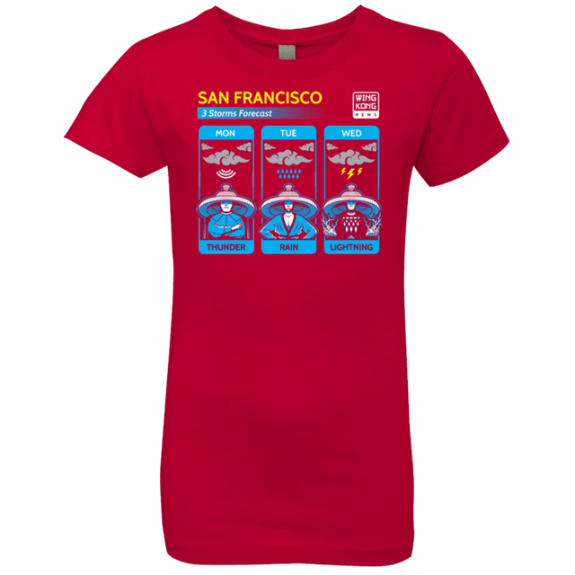 T-Shirts Red / YXS Three Storms Girls Premium T-Shirt