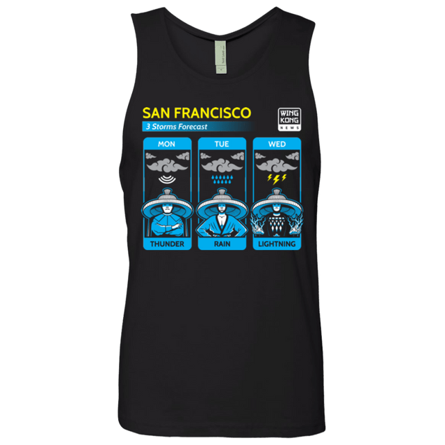 T-Shirts Black / Small Three Storms Men's Premium Tank Top