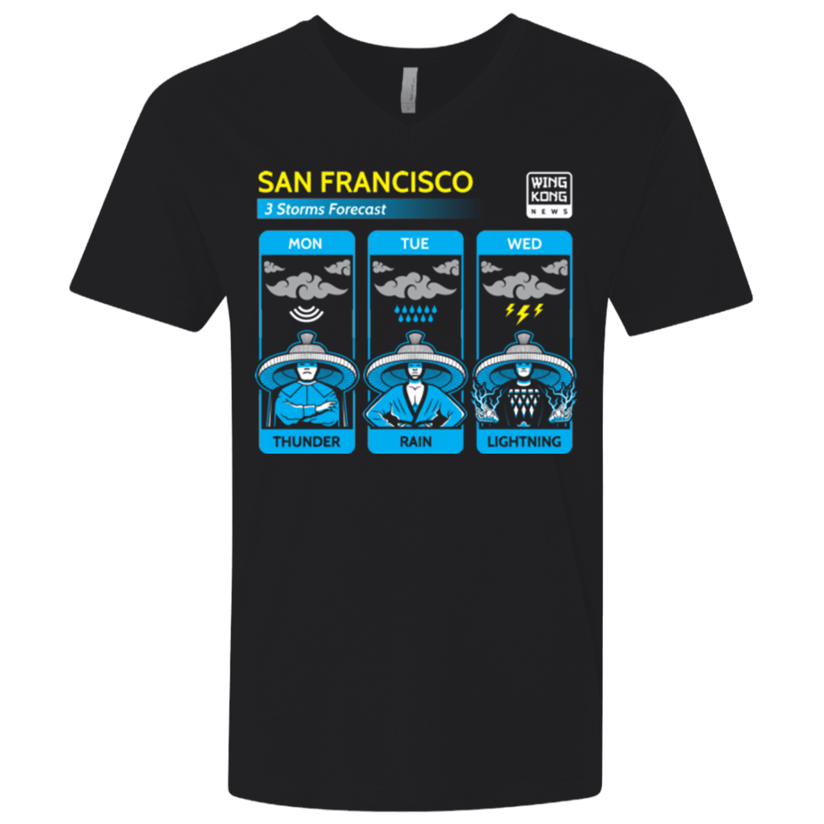 T-Shirts Black / X-Small Three Storms Men's Premium V-Neck