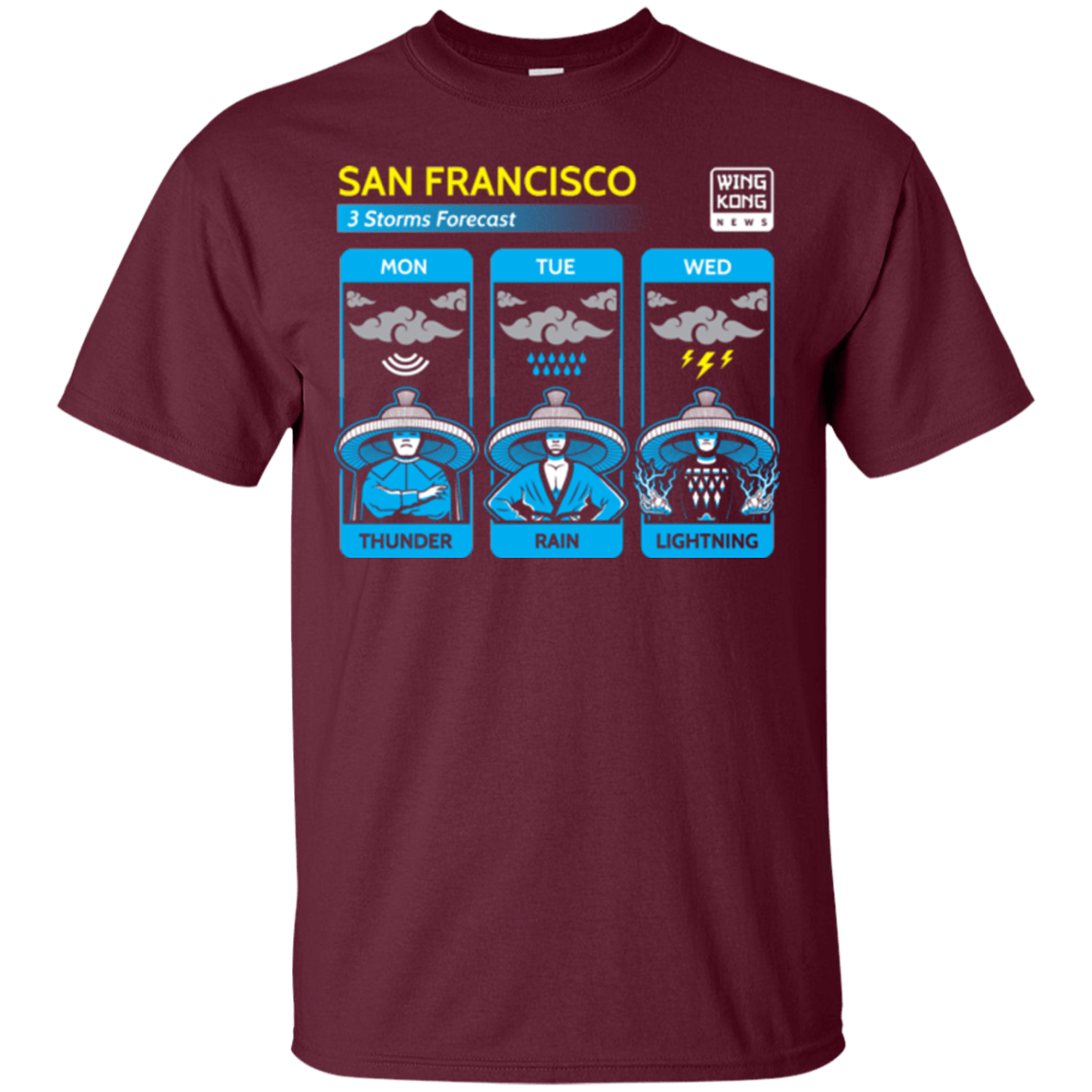 T-Shirts Maroon / Small Three Storms T-Shirt