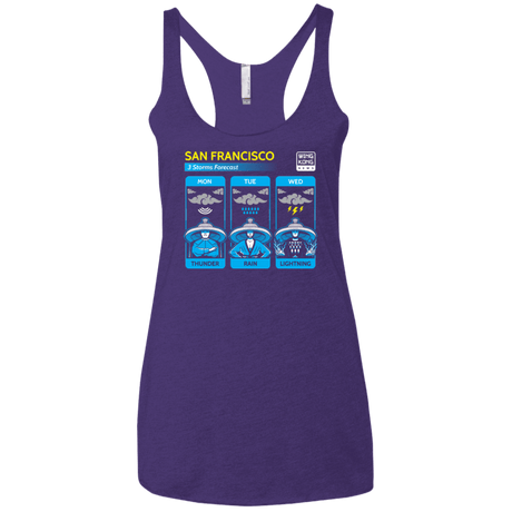 T-Shirts Purple / X-Small Three Storms Women's Triblend Racerback Tank
