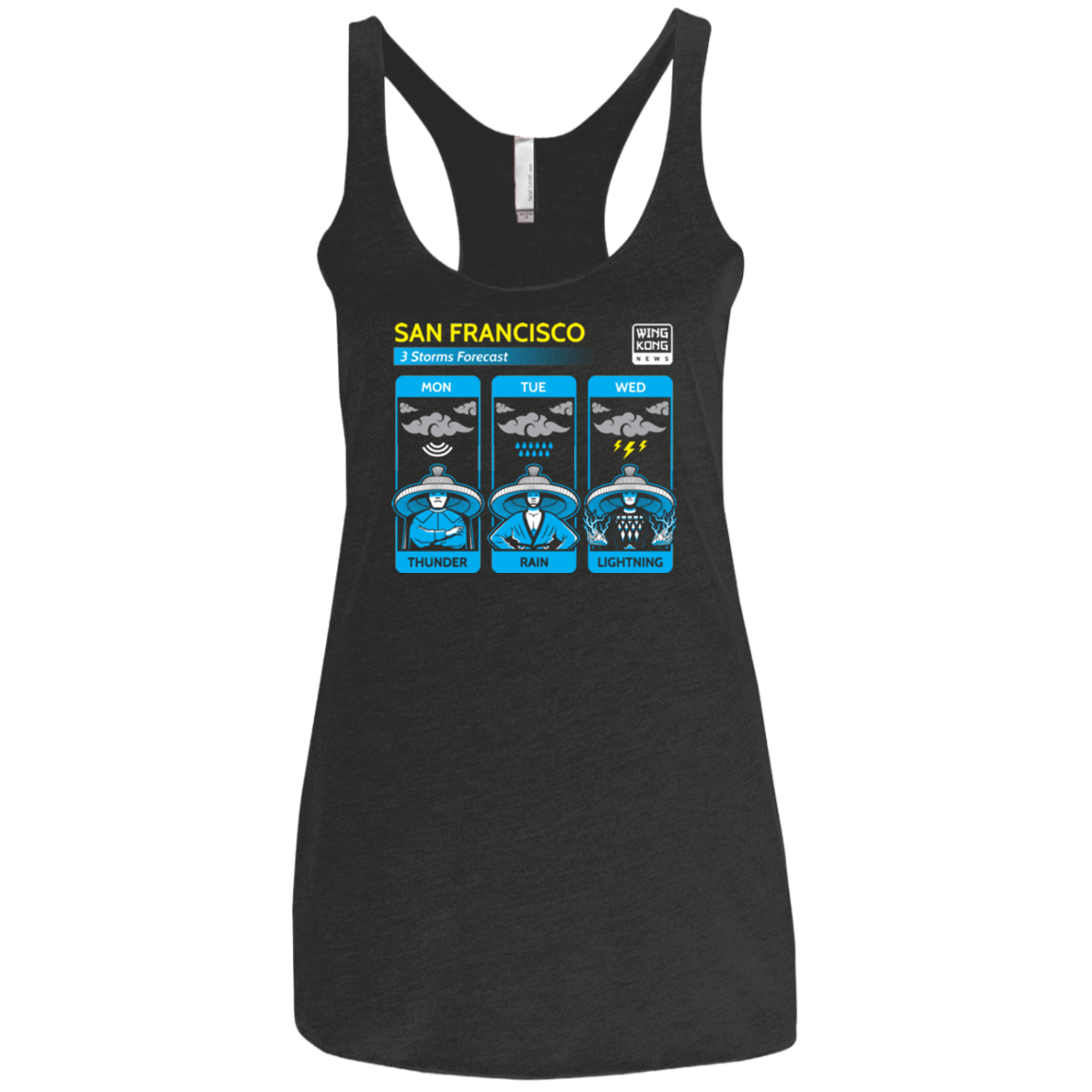 T-Shirts Vintage Black / X-Small Three Storms Women's Triblend Racerback Tank