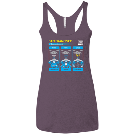 T-Shirts Vintage Purple / X-Small Three Storms Women's Triblend Racerback Tank