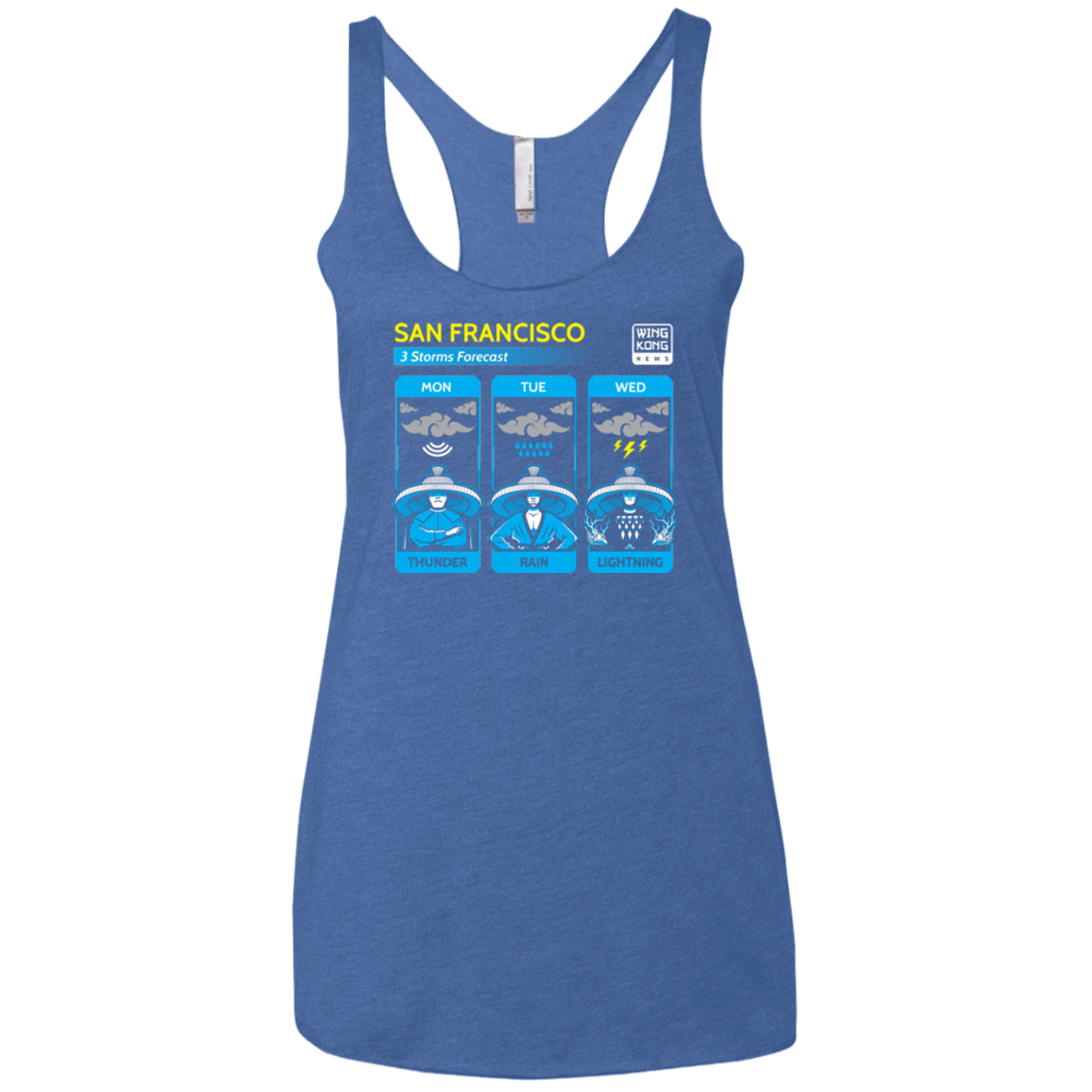T-Shirts Vintage Royal / X-Small Three Storms Women's Triblend Racerback Tank