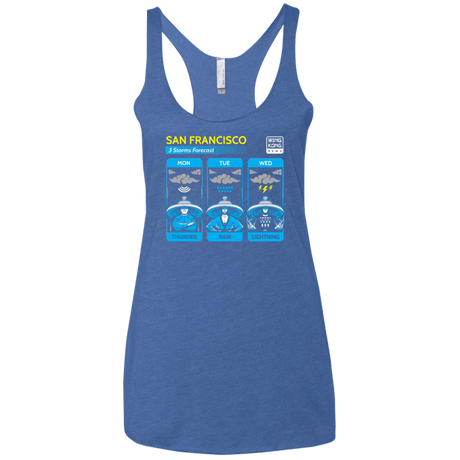 T-Shirts Vintage Royal / X-Small Three Storms Women's Triblend Racerback Tank