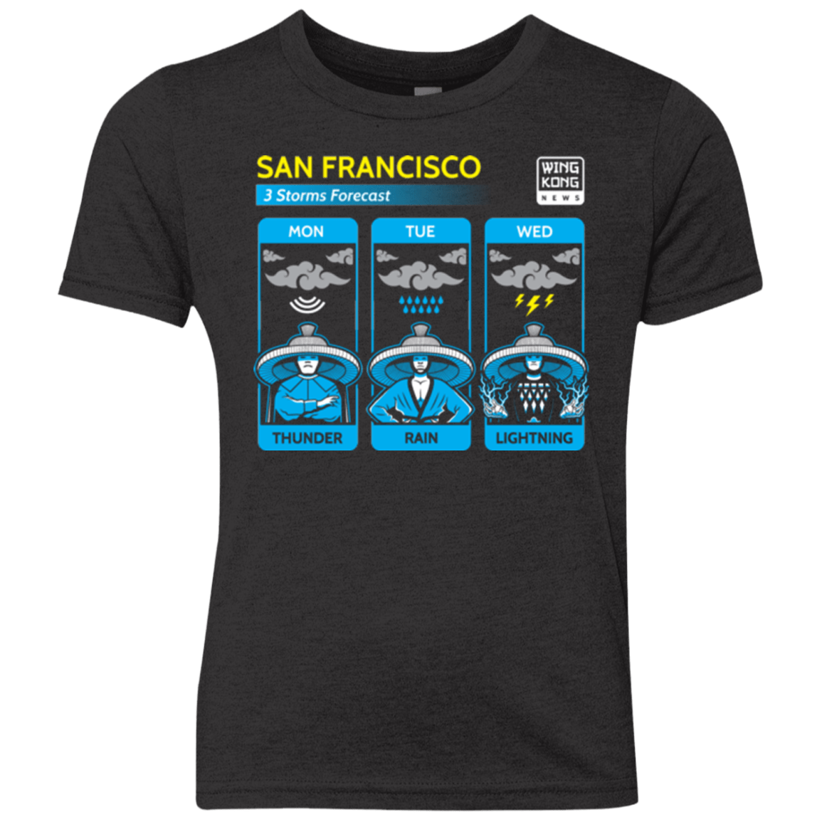 T-Shirts Vintage Black / YXS Three Storms Youth Triblend T-Shirt