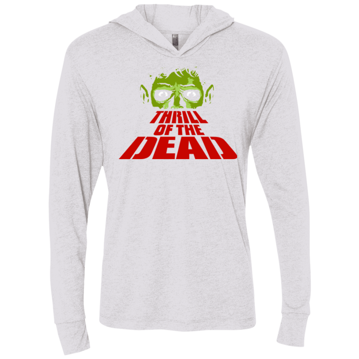 T-Shirts Heather White / X-Small Thrill of the Dead Triblend Long Sleeve Hoodie Tee