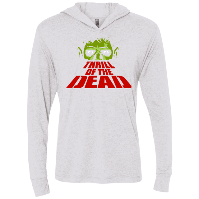 T-Shirts Heather White / X-Small Thrill of the Dead Triblend Long Sleeve Hoodie Tee