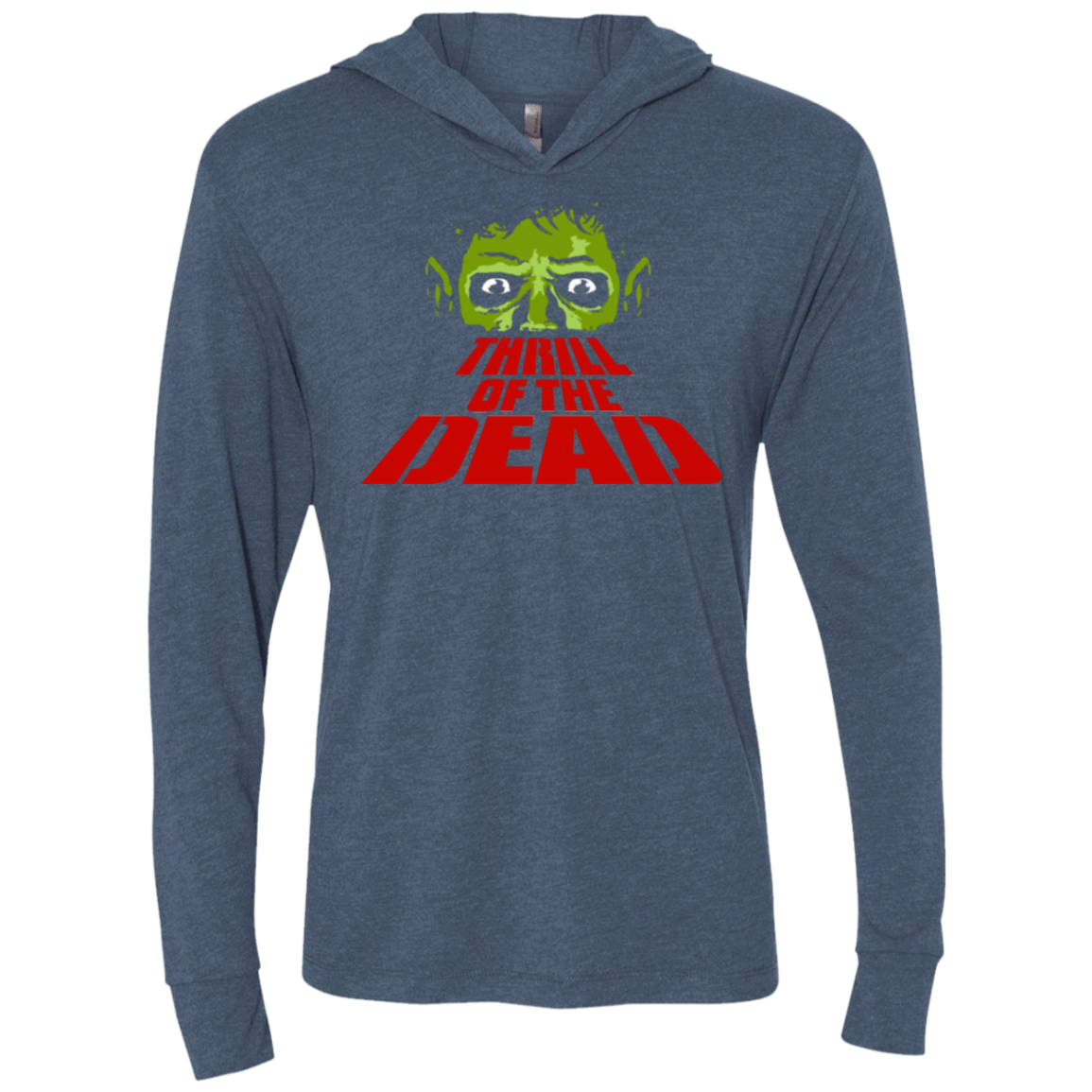 T-Shirts Indigo / X-Small Thrill of the Dead Triblend Long Sleeve Hoodie Tee