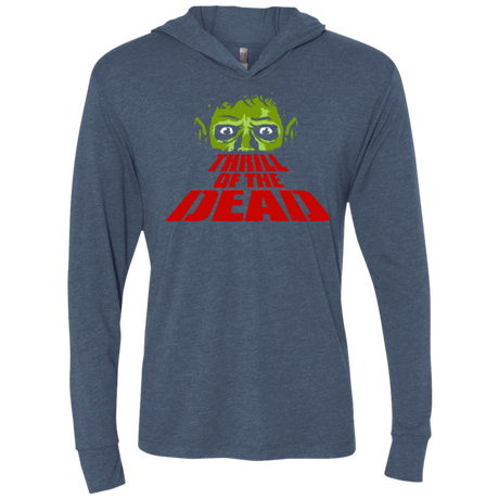 T-Shirts Indigo / X-Small Thrill of the Dead Triblend Long Sleeve Hoodie Tee