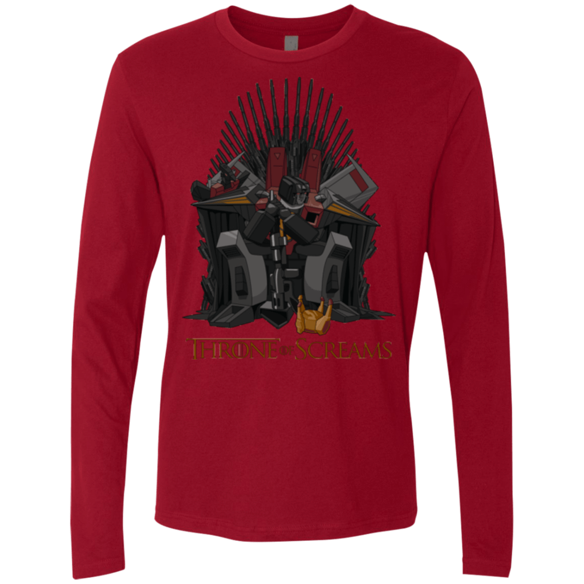 T-Shirts Cardinal / Small Throne Of Screams Men's Premium Long Sleeve